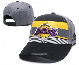 NBA Los Angeles Lakers Sombrero Gris Negro Amarillo