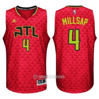 Camiseta Atlanta Hawks Millsap #4 Rojo