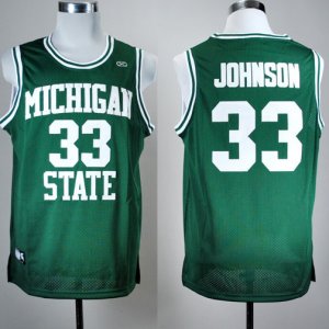 Camiseta Johnson Michigan State Spartans #33 Verde