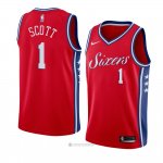 Camiseta Philadelphia 76ers Mike Scott #1 Statement 2018 Rojo
