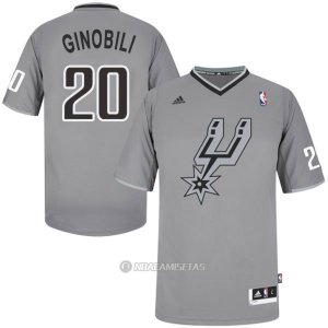 Camiseta Ginobili San Antonio Spurs #20 Gris