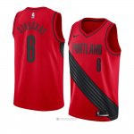 Camiseta Portland Trail Blazers Nik Stauskas #6 Statement 2018 Rojo