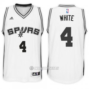 Camiseta San Antonio Spurs Derrick White #4 Home 2017-18 Blanco