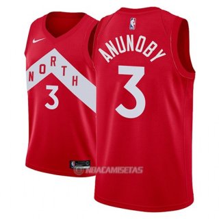 Camiseta Toronto Raptors Og Anunoby #3 Earned 2018-19 Rojo