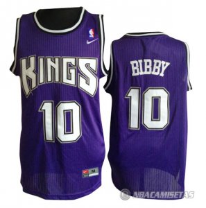 Camiseta Sacramento Kings Bibby #10 Purpura