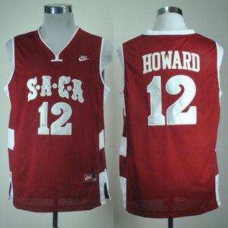 Camiseta Howard SACA High School #12 Rojo