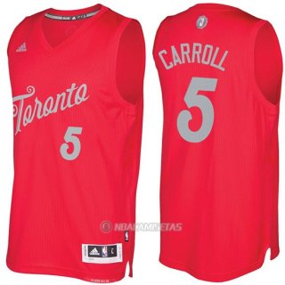 Camiseta Navidad Toronto Raptors Demarre Carroll #5 Rojo