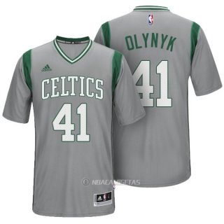 Camiseta Manga Corta Boston Celtics Olynya #41 Gris