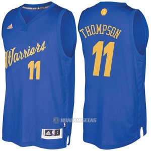 Camiseta Navidad Golden State Warriors Klay Thompson #11 Azul