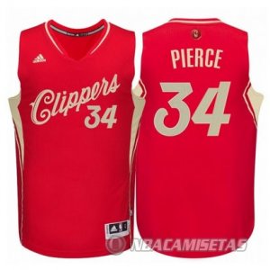 Camiseta Los Angeles Clippers Pierce Navidad #34 Rojo