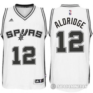 Camiseta San Antonio Spurs Aldridge #12 Blanco