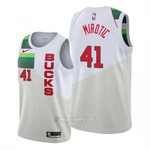 Camiseta Milwaukee Bucks Nikola Mirotic #41 Earned Blanco