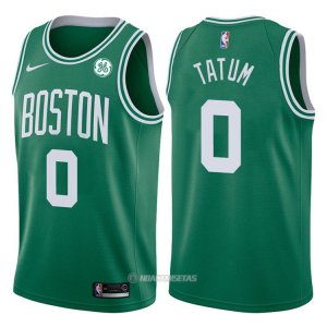 Camiseta Autentico Boston Celtics Tatum #0 2017-18 Verde