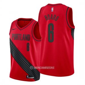 Camiseta Portland Trail Blazers Jaylen Hoard #6 Statement Rojo