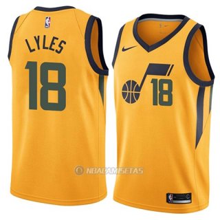 Camiseta Utah Jazz Jairus Lyles #18 Statement 2018 Amarillo