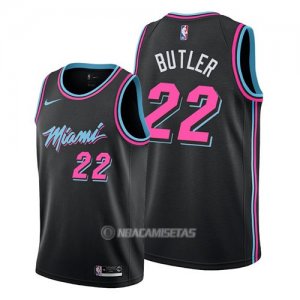 Camiseta Miami Heat Jimmy Butler #22 Ciudad 2019 Negro