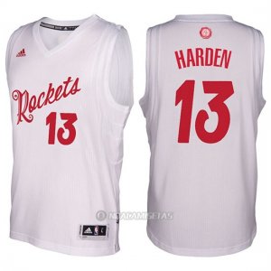 Camiseta Navidad Houston Rockets James Harden #13 Blanco