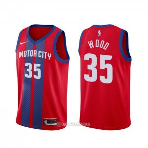 Camiseta Detroit Pistons Christian Wood #35 Ciudad Rojo