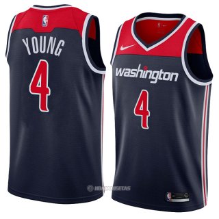 Camiseta Washington Wizards Mike Young #4 Statement 2018 Negro