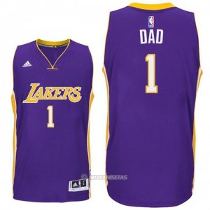 Camiseta Dia del Padre Los Angeles Lakers Dad #1 Purpura