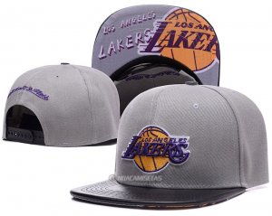 NBA Los Angeles Lakers Sombrero Gris Negro Violeta