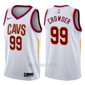 Camiseta Cleveland Cavaliers Jae Crowder #99 Swingman Association 2017-18 Blanco