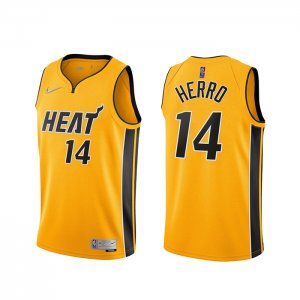 Camiseta Miami Heat Tyler Herro #14 Earned 2020-21 Oro