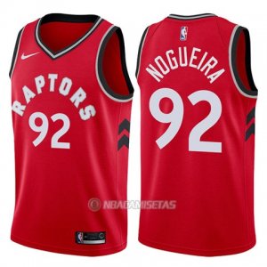 Camiseta Toronto Raptors Lucas Nogueira #92 Icon 2017-18 Rojo