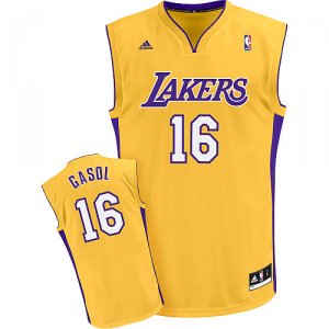 Camiseta Amarillo Gasol Los Angeles Lakers Revolution 30