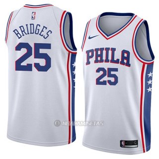 Camiseta Philadelphia 76ers Mikal Bridges #25 Association 2018 Blanco