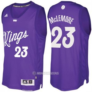 Camiseta Navidad Sacramento Kings Ben Mclemore #23 Purpura