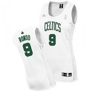 Camiseta Mujer de Rondo Boston Celtics #9 Blanco