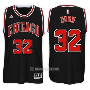 Camiseta Chicago Bulls Kris Dunn Alternate #32 2017-18 Negro