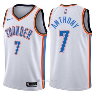 Camiseta Autentico Oklahoma City Thunder Anthony #7 2017-18 Blanco