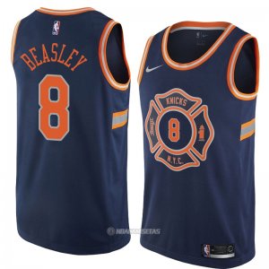Camiseta New York Knicks Michael Beasley #8 Ciudad 2018 Azul