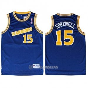 Camiseta Golden State Warriors retro Sprewell #15 Azul