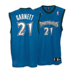 Camiseta retro de Garnett Minnesota Timberwolves #21 Azul