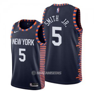 Camiseta New York Knicks Dennis Smith Jr. #5 Ciudad 2019 Azul