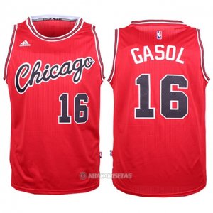 Camiseta Chicago Bulls Gasol #16 Rojo