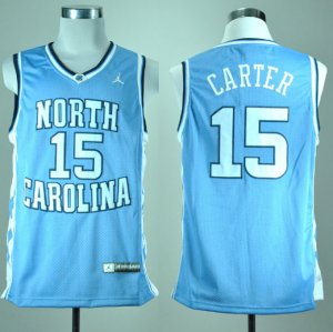 Camiseta Carter North Carolina Tar Heels #15 Azul