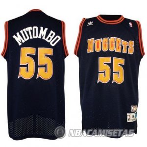 Camiseta Denver Nuggets Mutombo #55 Negro