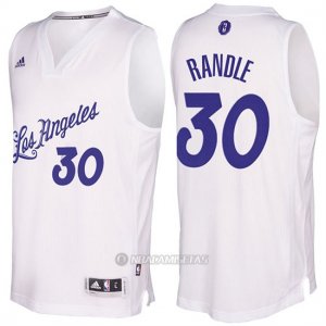 Camiseta Navidad Los Angeles Lakers Julius Randle #30 Blanco