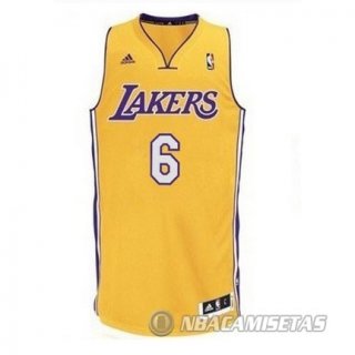 Camiseta Los Angeles Lakers Clarkson #6 Amarillo