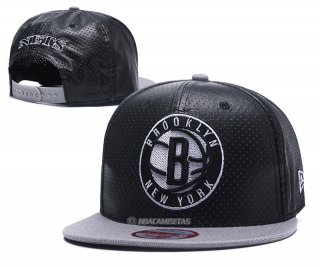 NBA Brooklyn Nets Sombrero Negro Gris Blanco