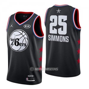 Camiseta All Star 2019 Philadelphia 76ers Ben Simmons #25 Negro
