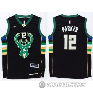 Camiseta Parker Milwaukee Bucks #12 Negro
