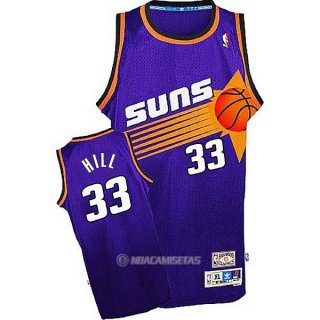 Camiseta Retro Phoenix Suns Hill #33 Purpura