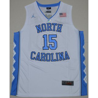 Camiseta NCAA Vince Carter #15 Blanco