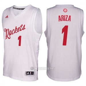 Camiseta Navidad Houston Rockets Trevor Ariza #1 Blanco