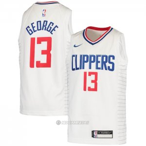 Camiseta Nino Los Angeles Clippers Paul George #13 Association 2020-21 Blanco
